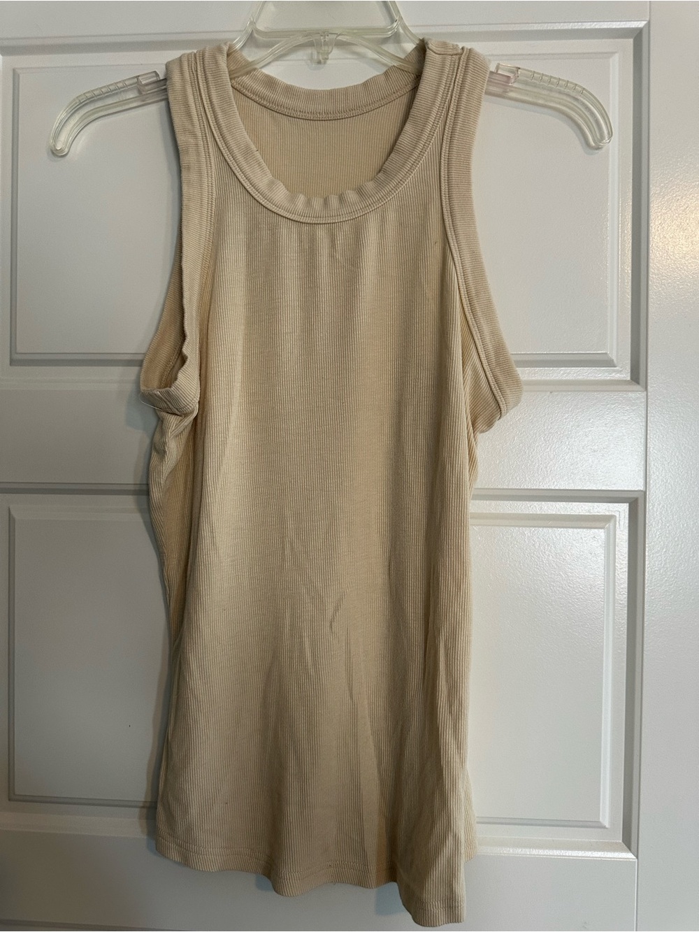 Women’s Tan Ribbed Tank Top